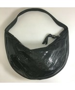 Express Black Sequins Faux Leather Hobo Shoulder Bag Handbag - $31.85