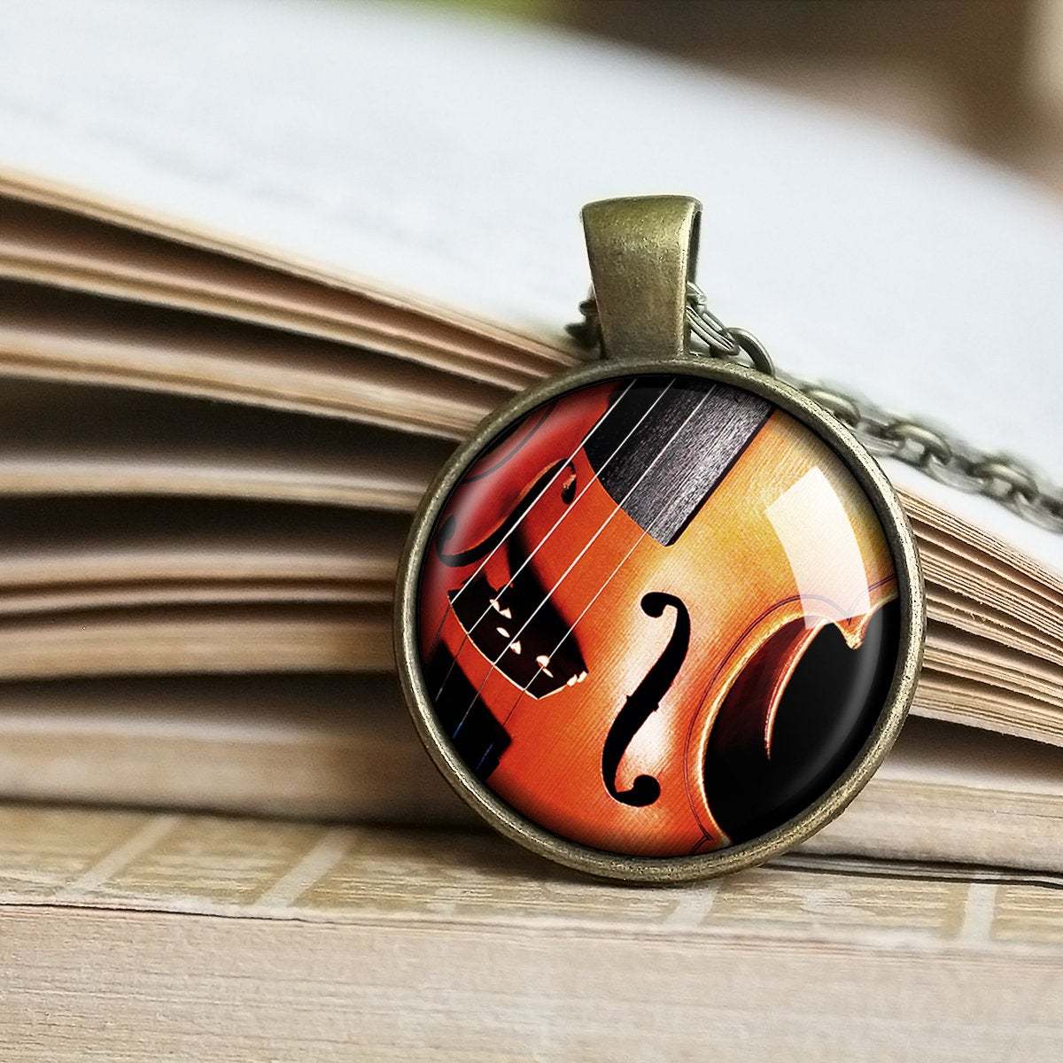 Violin Necklace, Violin Pendant, Violin Jewelry, Music Pendant, Musician gift Necklaces & Pendants