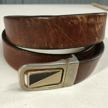 Marc Wolf Size 40 Brown Leather Distressed Belt - $16.51