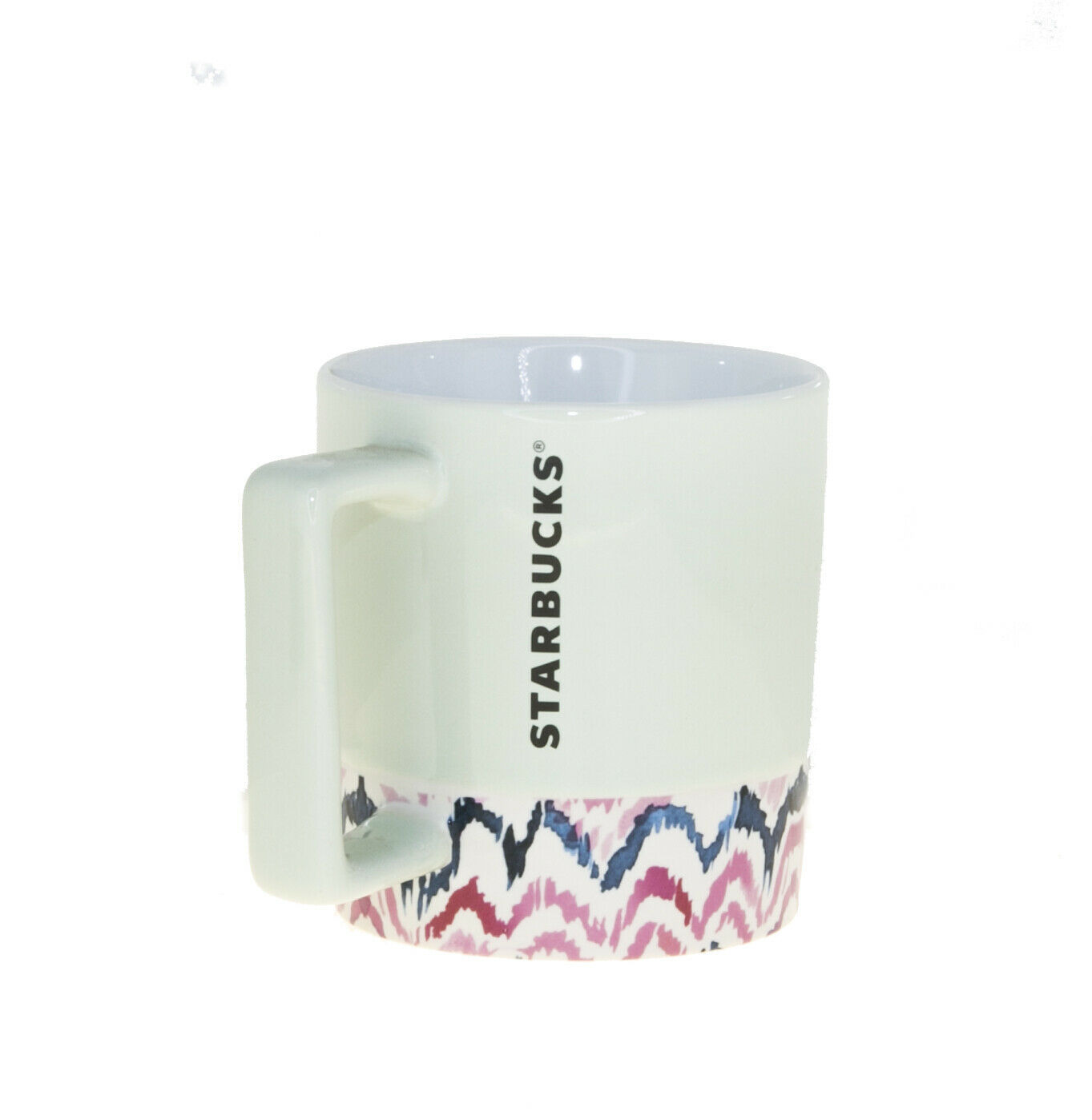 Starbucks Mint Love Pink Watercolor Handle Ceramic Coffee Mug 12oz Valentine
