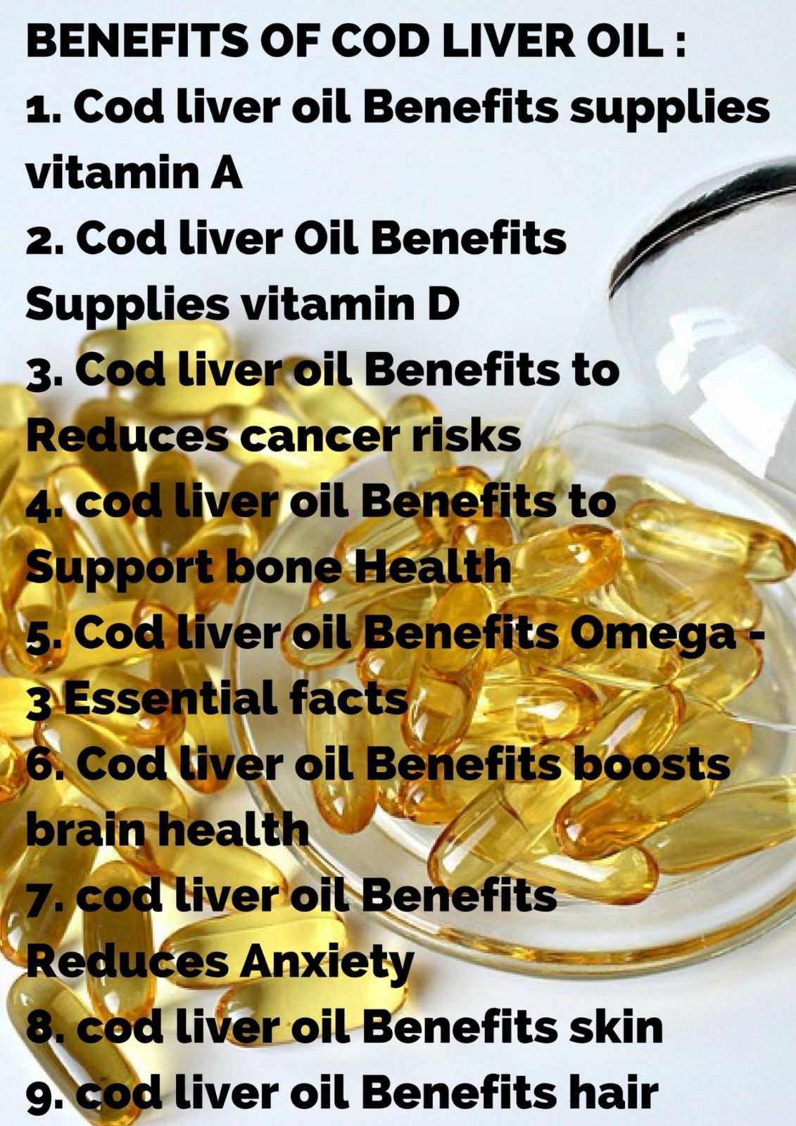 Skin Health NORWEGIAN COD LIVER OIL Cod Liver Supplements 1 