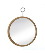 Nikki Chu Eva Round Wood-Frame Mirror with Round Hook - $151.55