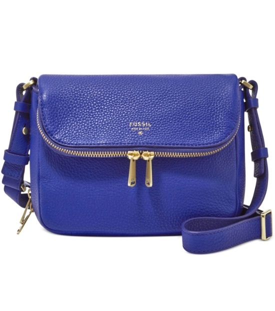 fossil blue handbag