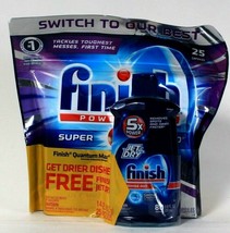 Finish 14.6 Oz Quantum Max Powerball 25 Caps Auto Dishwasher Detergent & Jet Dry