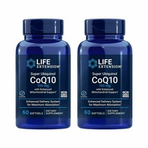 Super Ubiquinol CoQ10 with Enhanced Mitochondrial Supplement 60 Sg x 2 Bottles - $78.16
