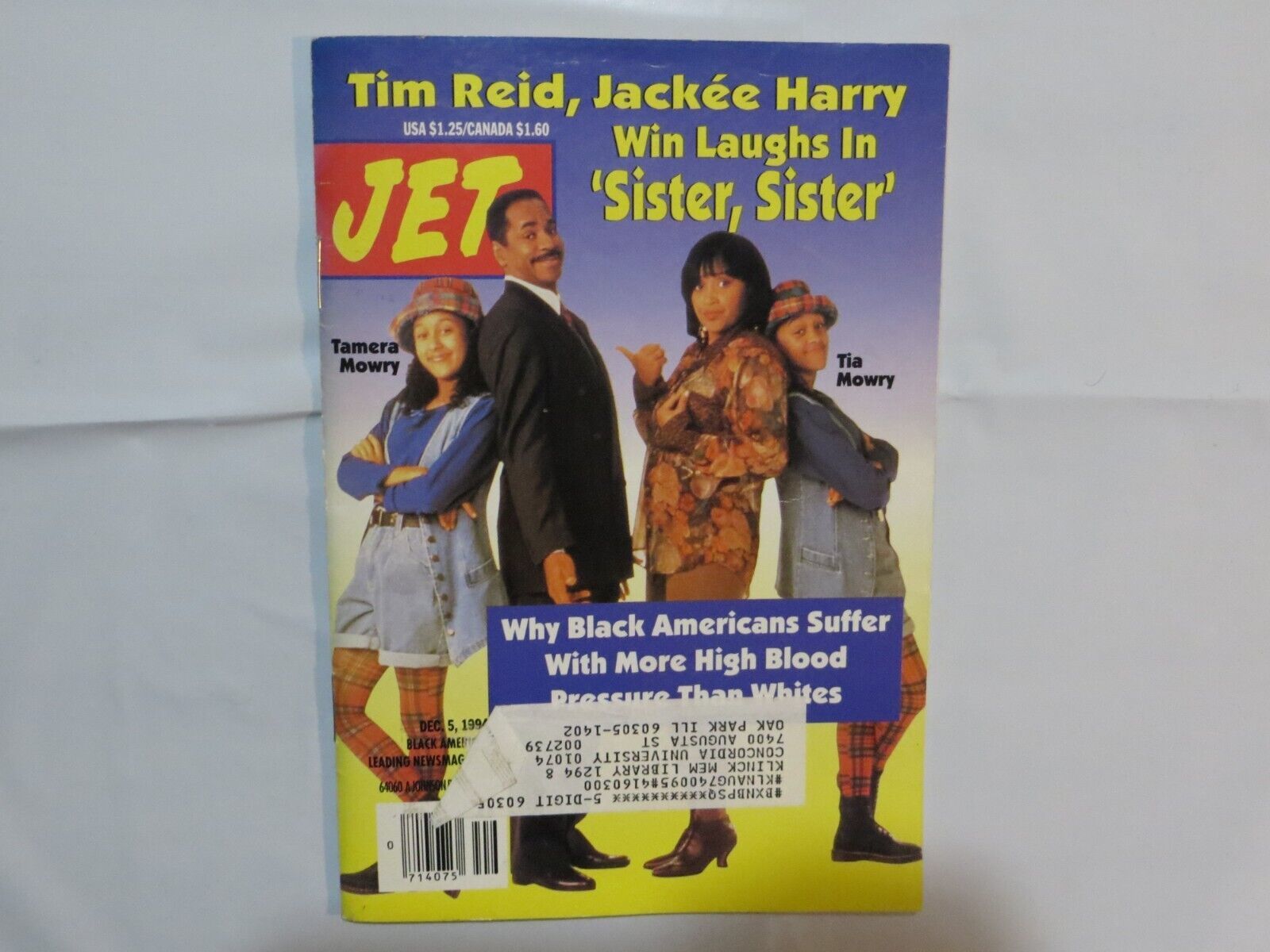 Jet Magazine Issue December 5 1994 Sister Sister Tamera And Tia Mowry