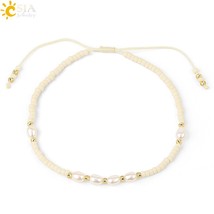 CSJA Pearl Miyuki Bracelet for Women Fashion Bracelets Friendship Pulseras Mujer - $10.83
