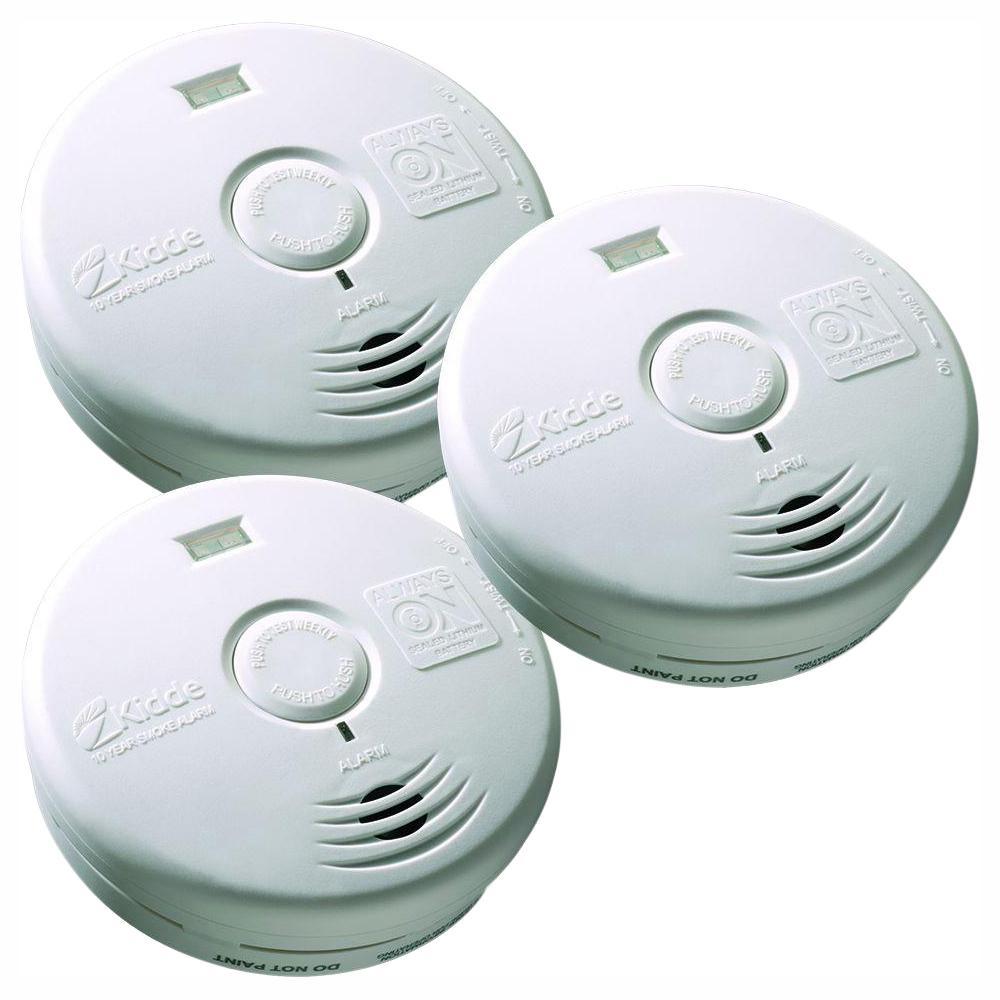 Kidde Battery Smoke Detector 3Volt Tamper Resistant Safety Light (3