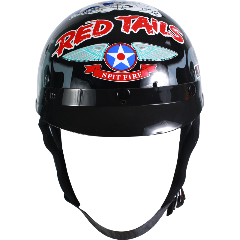 Tuskegee Airmen Red Tails Motorcycle Helmet Open Face US. Air Force