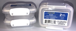 Snack Containers W Locking Lids 5.25oz Ea-Get Two 2-packs(4 Total)White-... - $9.78