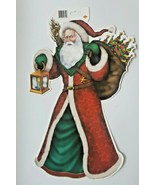 2000&#39;s Biestle  Old Time Santa Figure Die Cut 17&quot; x 11.5&quot; Wall Hanging New - $14.99