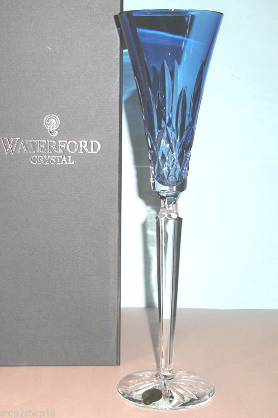 Waterford LISMORE JEWELS Sapphire Blue Champagne Flute (1) 12"H 149559