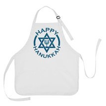 Hanukkah Apron, Hanukkah Cooking Apron, Happy Hanukkah Baking Apron - $17.99