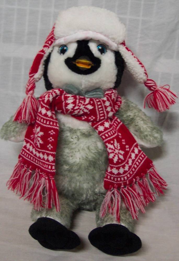 Build-A-Bear Happy Feet Two MUMBLES PENGUIN IN HAT & SCARF Plush ...