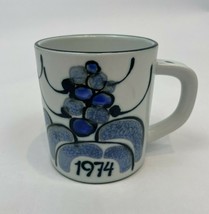 Royal Copenhagen Fajance Annual Dated Coffee Mug 3&quot; Artisan Design Denma... - $35.00