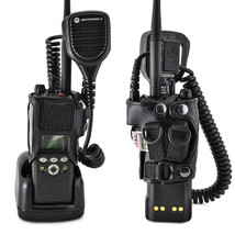 Motorola XTS1500 2 Way Radio Holder D Rings fits in Charger Black Leathe... - $56.99