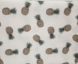 1 Printed Fabric Tablecloth (60&quot;x84&quot;) Oblong (6-8 ppl) PINEAPPLES, Laura... - $24.74