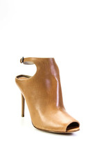 Michael Kors collection Peep Toe Ankle Strap Mules Nude tan Leather sandal EU 39 - $89.00