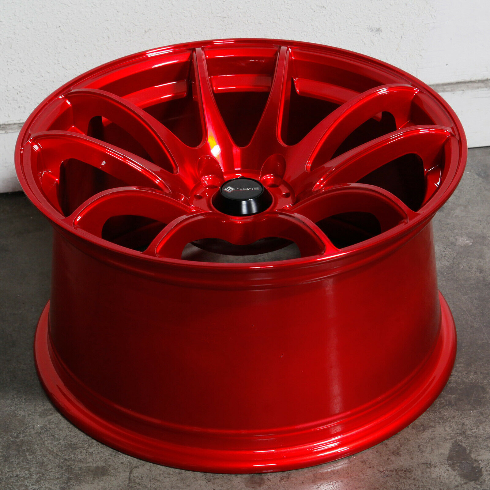 19x8.5/19x9.5 Vors TR4 5x114.3 35/35 Candy Red Wheels Rims Set(4) 73.1 ...