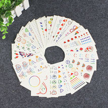 Colorful Temporary Tattoo Sticker Face Hand Lovely Body Art Rainbow - 30Pcs/Bag image 9