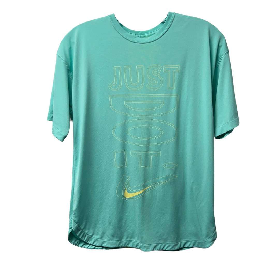 Primary image for Nike Girls Just Do It Jersey Shirt Green Loose Fit Short Sleeve Round Neck Tee L
