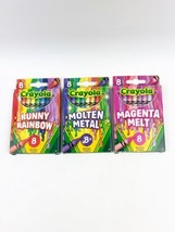 Crayola Runny Rainbow Molten Metal Magenta Crayons 8 Pack 2012 *Read - $14.99