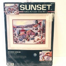 Sunset Cross Stitch Kit Seaside Leisure 13955 Erin Dertner ~ New Sealed - $49.99