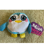 NEW MushMeez Blue White Fleece Sparkle PENJI Penguin 6” Mushy Stuffed An... - $8.33