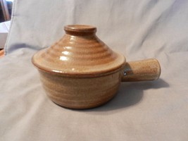 Small Brown Pottery Candle Holder or Potpourri Holder with Handle (M) - $29.70
