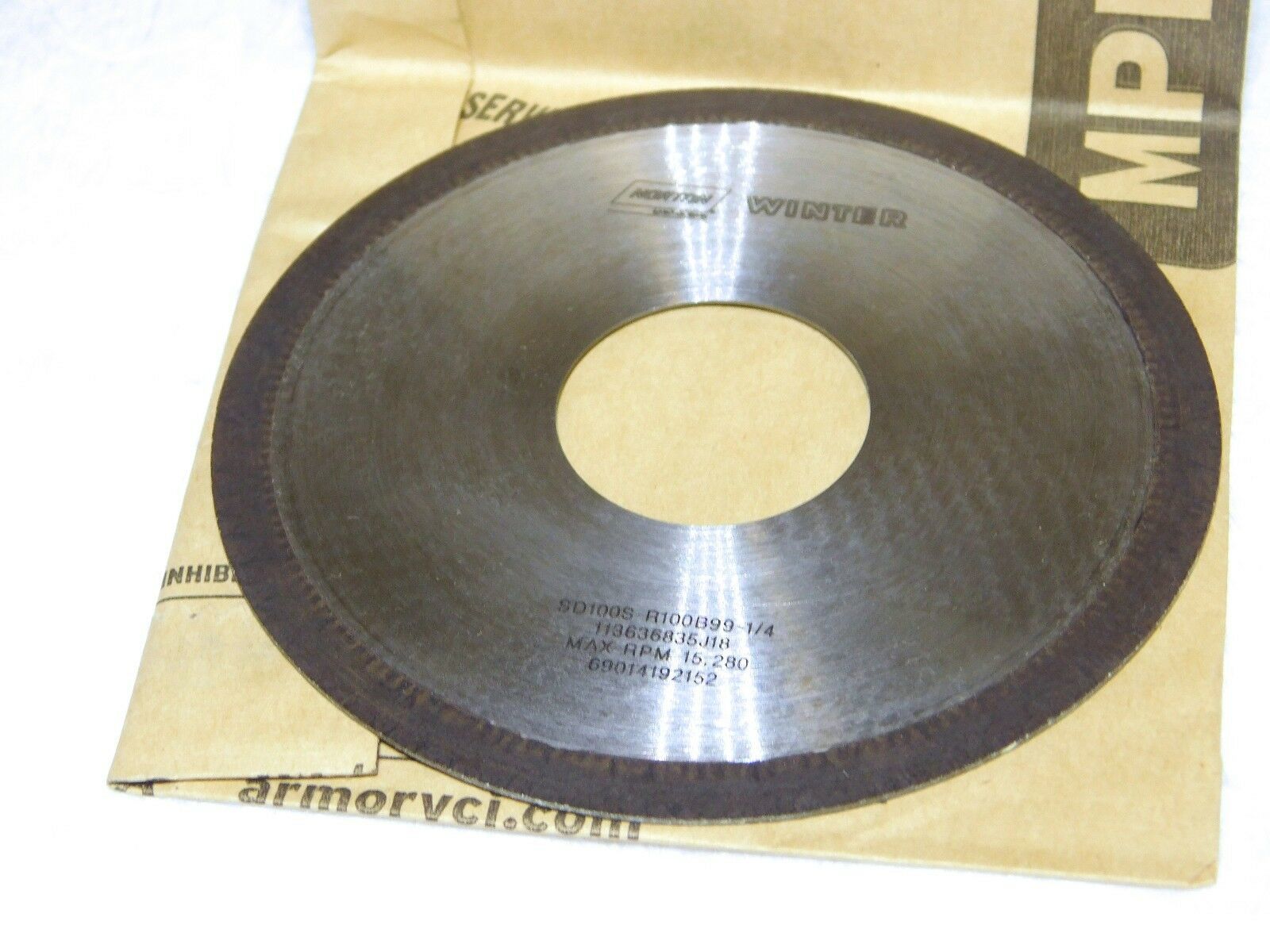 Norton Diamond Wheel Type 1A1 Straight 4”x1/32”x11/4” SD100SR100B991