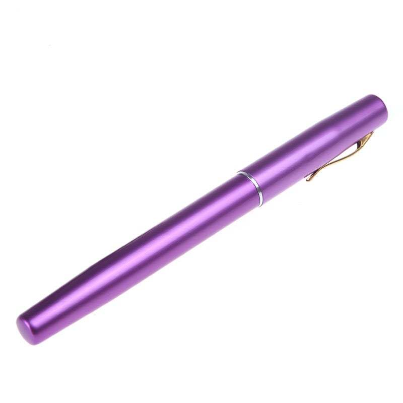 Purple Mini Aluminum Pocket Pen Fishing Rod Pole Reel - Purple - Standard