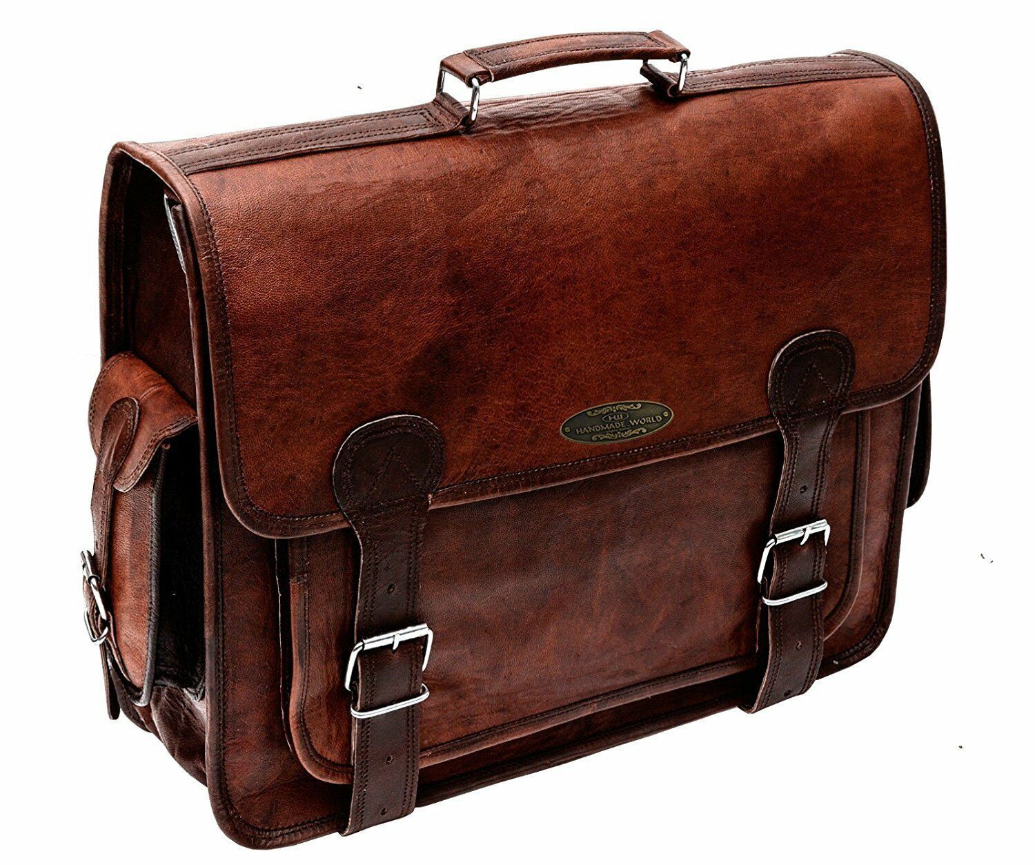 Men's Vintage Genuin Leather Shoulder Bag Messenger Travel School ...