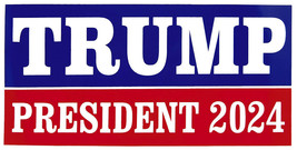Wholesale Lot of 6 Trump President 2024 Presidential RWB Decal Bumper Sticker - $10.87