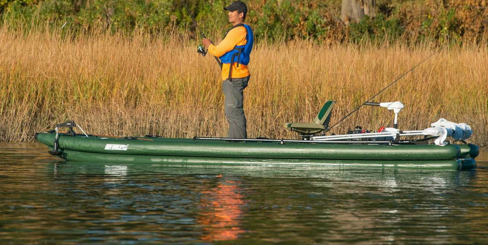 Sea Eagle FSK16 Solo StartUp Pkg Inflatable Fish Skiff Boat Inflatables