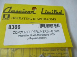 American Limited # 8306 Operating Diaphragms  ConCor Superliners Gray N-Scale image 1