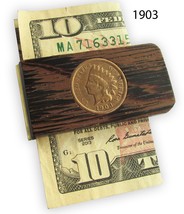 Money Clip, Native American, Indian Head Penny 1903 - $39.95