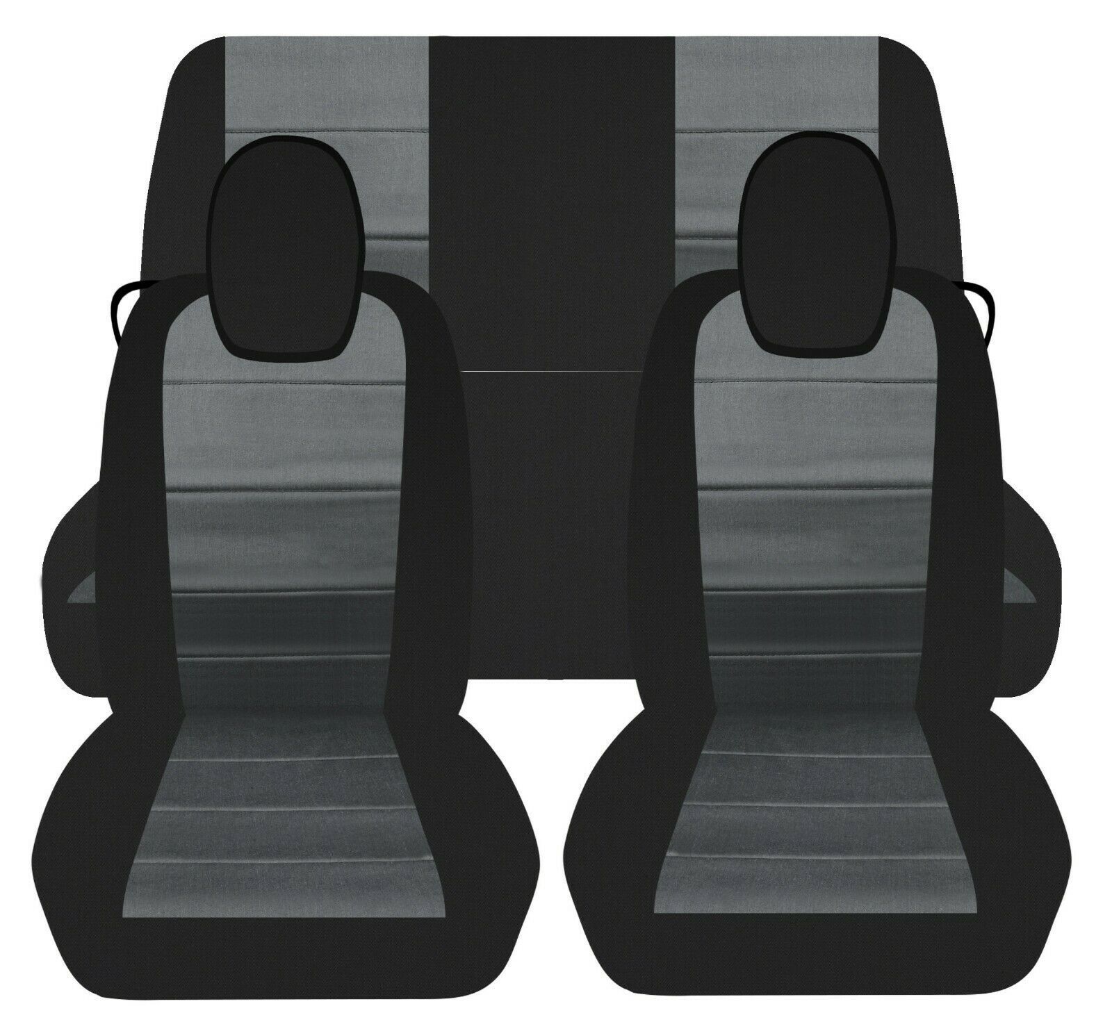 Fits 2010-2015 Chevy Camaro Front and Rear car seat covers black and ...