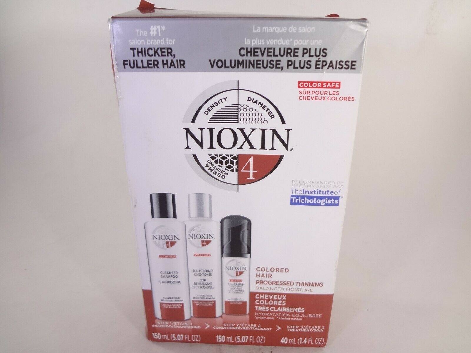 Nioxin 4 Colored Hair Progressed Thinning Balanced Moisture 3 Step System 12N Sets & Kits