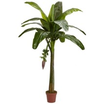 Nearly Natural Banana Silk Tree Indoor Numerous Large Green Leaves 6 ft. Height - $195.81