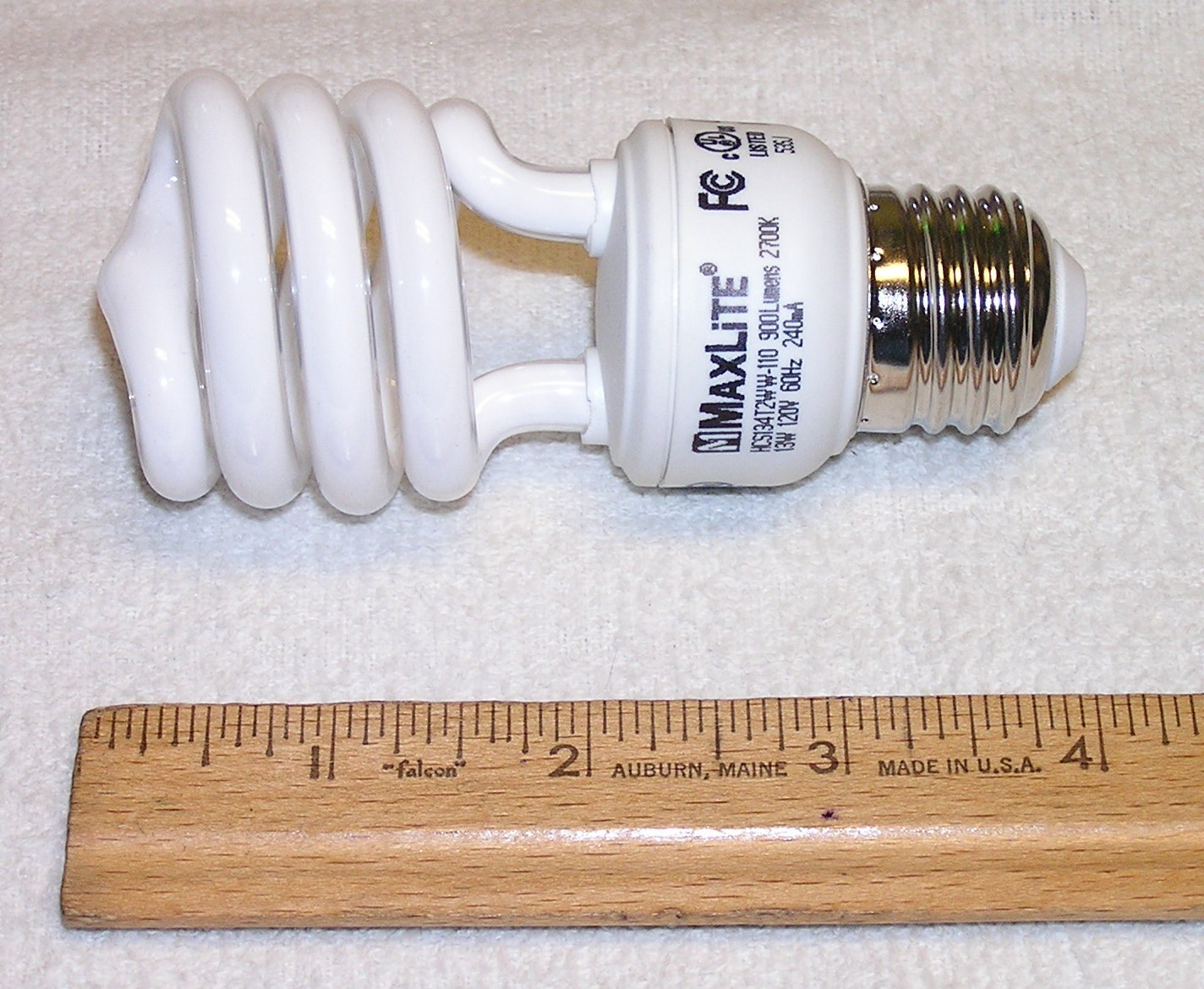 MaxLite Home Comfort CFL 13 Watt 60W Spiral Warm White 2700K Light Bulb