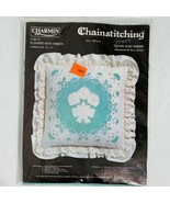 Flowers With Ribbon Pillow Embroidery Kit Charmin Chain Stitching #35-17... - $18.97