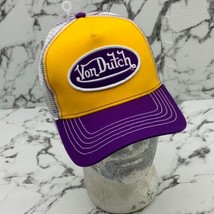 Men’s VonDutch Yellow | Purple | White Trucker Hat - $145.00