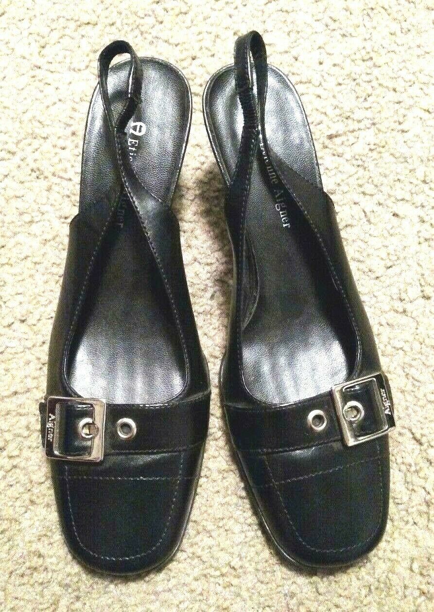 Etienne Aigner Slingbacks Leather Pumps Shoes Women Size 6