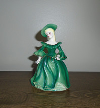 Napco Figural Planter Ceramic Lady in Green a1890a Vintage Japan - $19.80