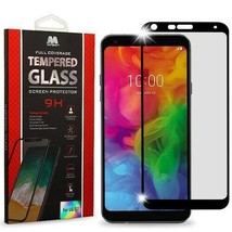 For LG Q7+ Q7 Plus - Full Coverage Tempered Glass Screen Protector/Black - $13.99