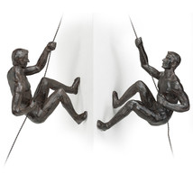 Climbing Men Statues Set of 2 with Wire Hanger 8" high Motivational Symbol 