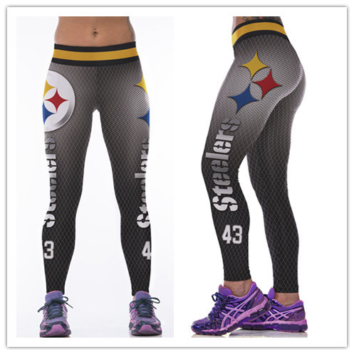 Pittsburgh Steelers Sexy Gym Summer Sportswear NFL Leggings Wholesale Workout