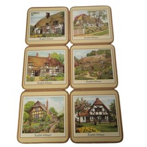Vintage Pimpernel Traditional English Cottage Coasters Set of 6 Cork Backed - $15.07