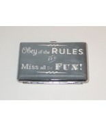 Obey All the Rules and Miss all the Fun Credit Card Wallet New - $9.69