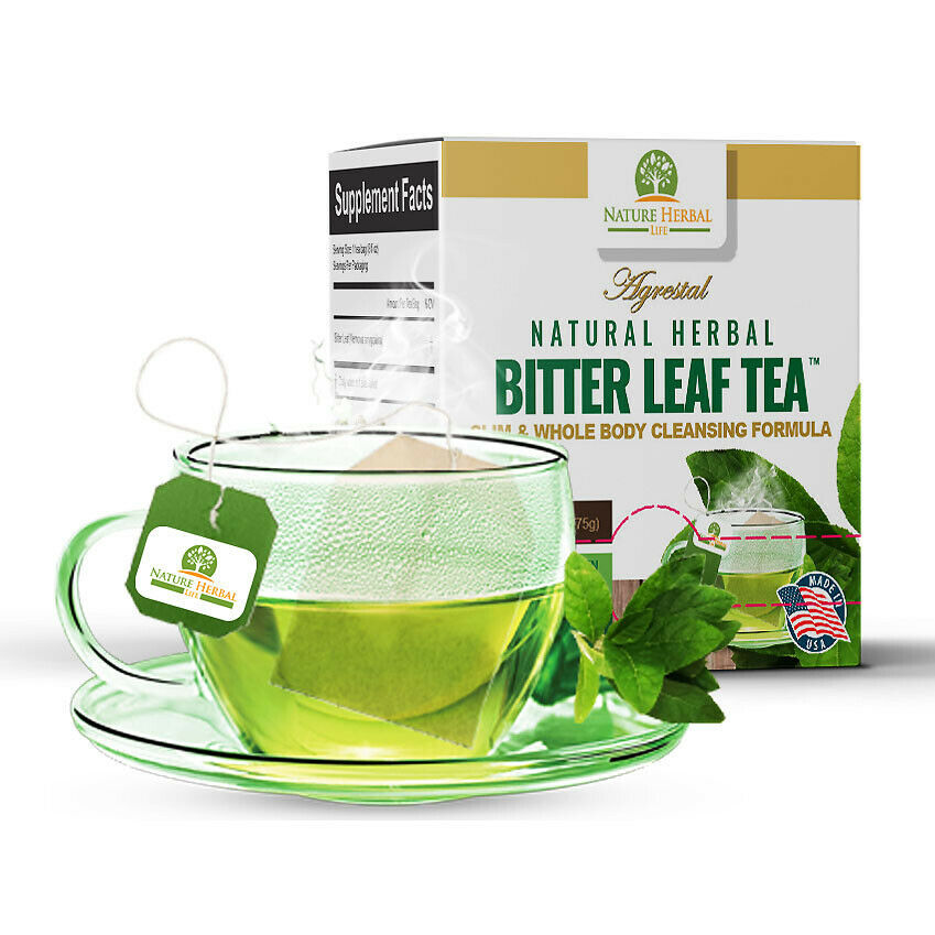 Natural Herbal Bitter Leaf Tea. Slim Tea. Antioxidant & Blood Sugar Support